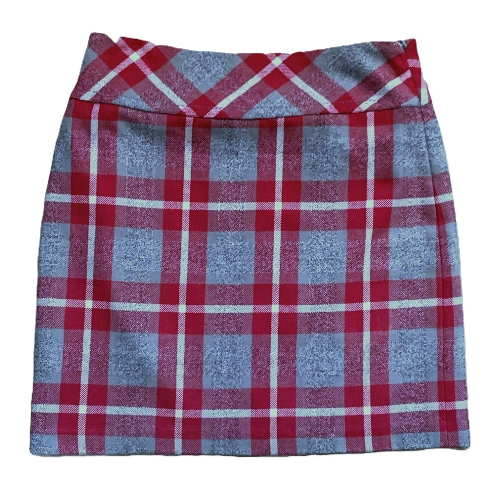 Eddie Bauer Academia Preppy Vtg‎ 2000s Wool Blend Plaid Lined Short Skirt Sz 2